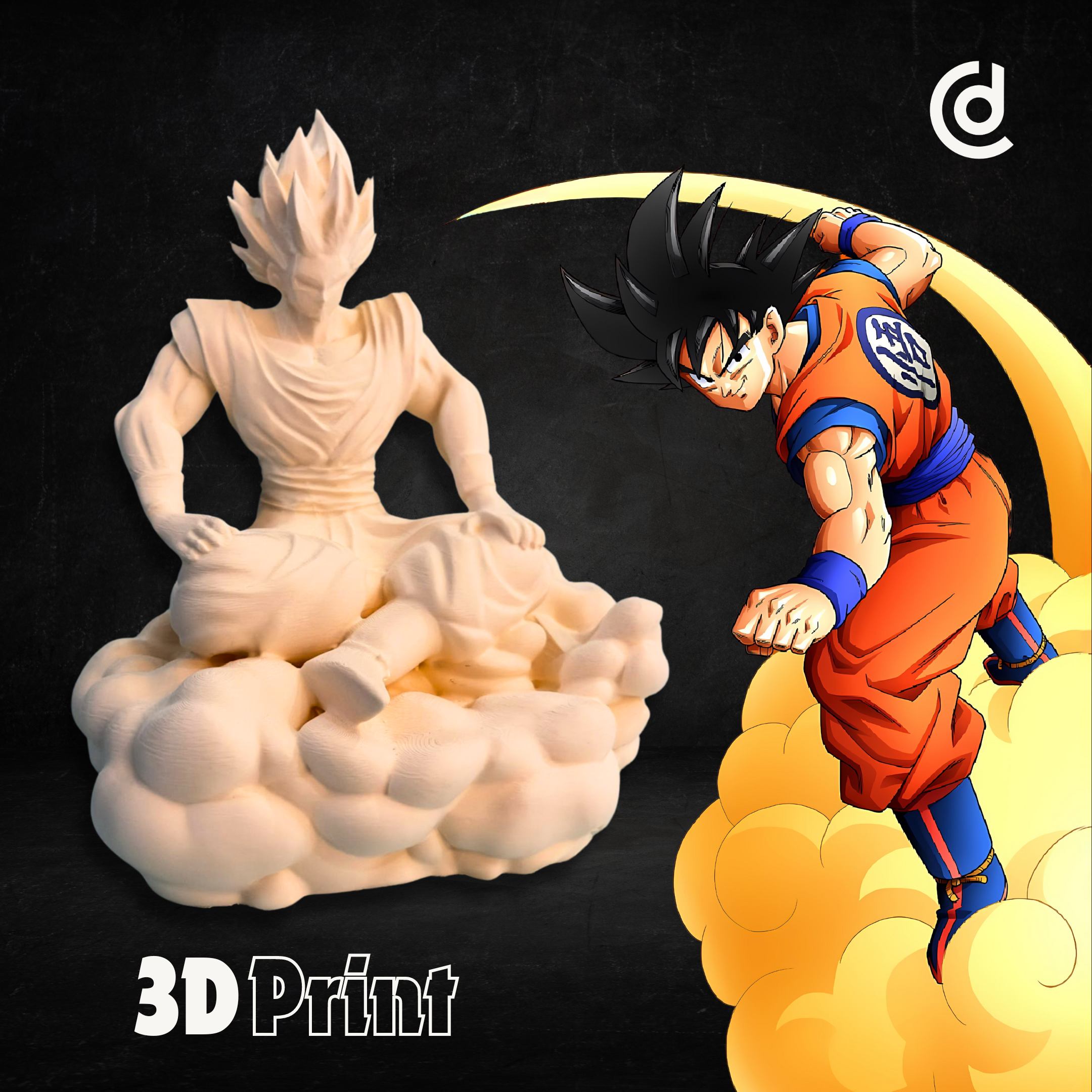 Dragon Ball Z Goku on Nimbus | Готов к печати