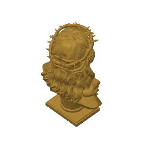 Busto de jesus com coroa de espinhos