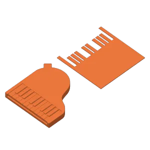 Piano Charm for earring, necklace or keychain