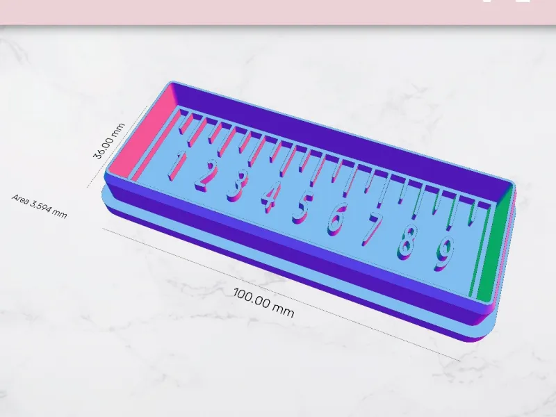 Ruler cookie cutter