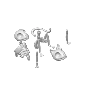 Stylized Cat Skeleton
