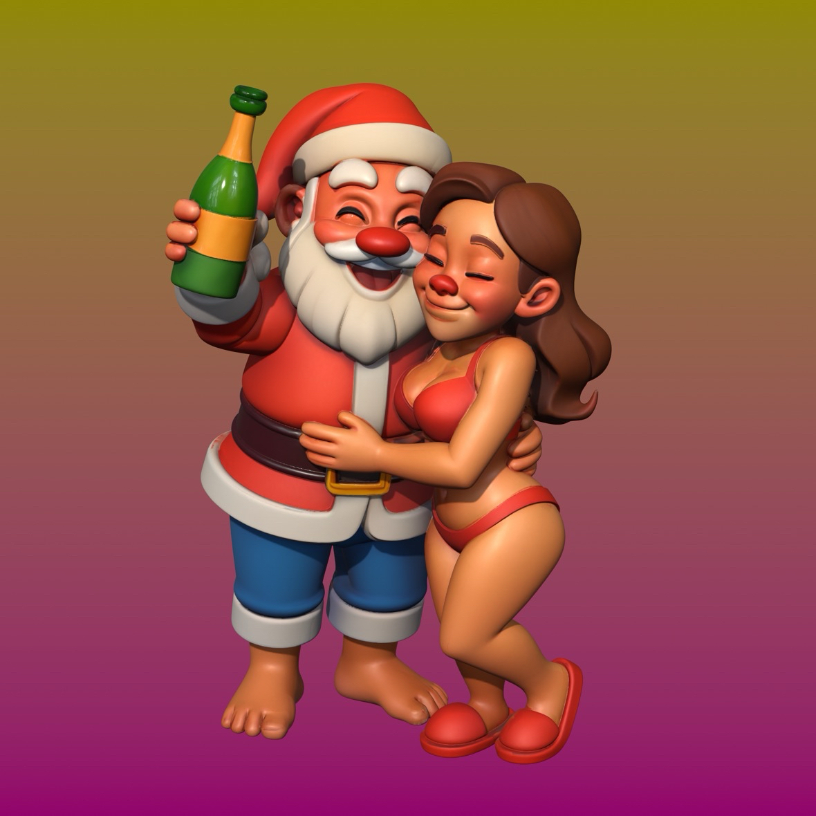 Noel repartiendo regalos