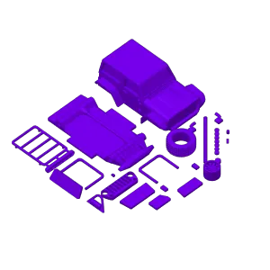 2-door JEEP Wrangler - fully printable