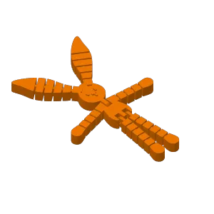 Articulated flexible rabbit