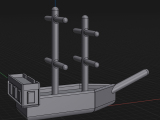Pirate Ship Low Poly-0