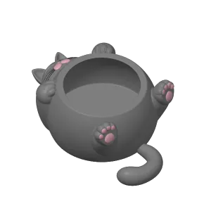 Chunky Cat Plant Pot