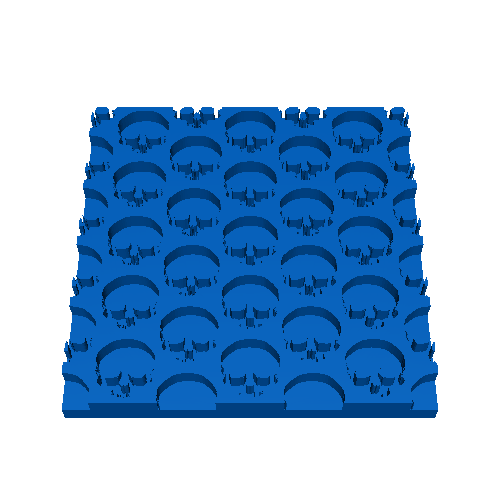 Placa de textura de calaveras