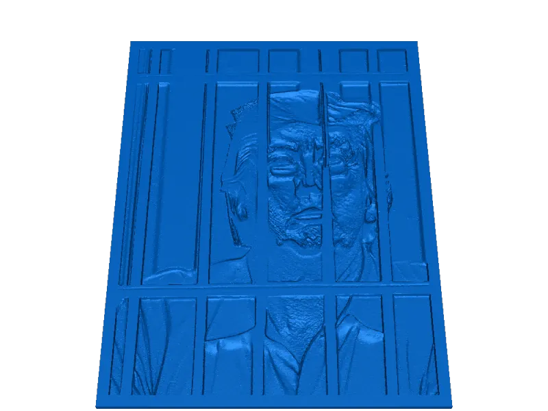 Trump behind bars Lithophane