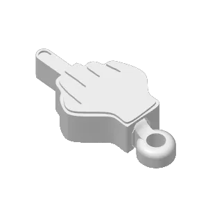 Mini Flip Middle Finger Keychain