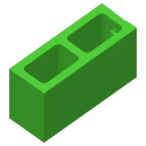 Concrete Block Keychain