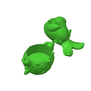 HANGING AXOLOTL PLANTER / PENCIL HOLDER / FLOWER POT