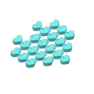 Flexi hearts coaster
