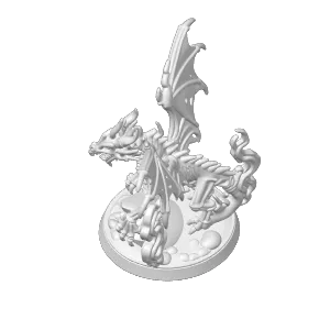 Skeleton Dragon Miniature DnD