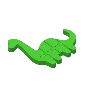 Flexi Dino Keychain Articulated