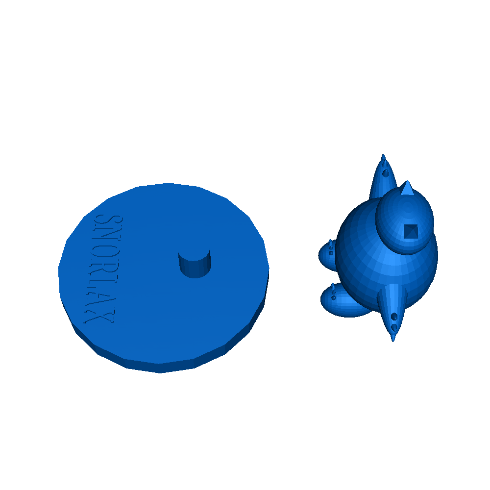 SNORLAX WITH STAND (stand can be removable)