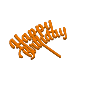 HAPPY BIRTHDAY CAKE TOPPER