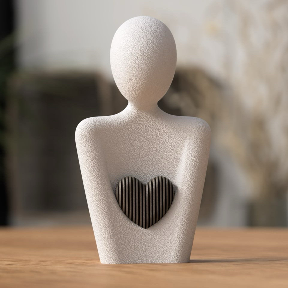 Mother statue heart
