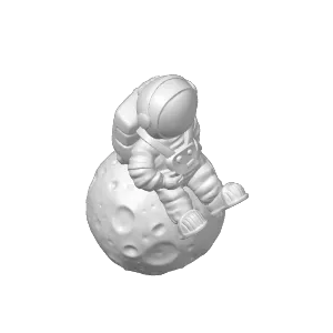Man sitting on the moon