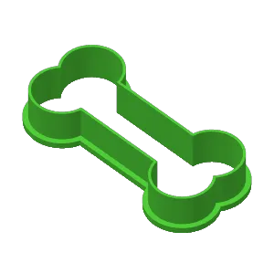 Dog bone cookie cutter