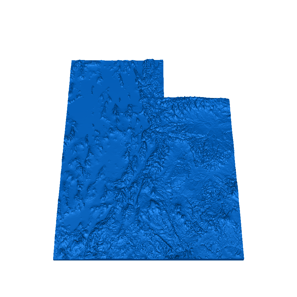 Utah topographic map