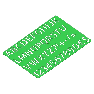 Stencil: Alphabet, Letters and Numbers