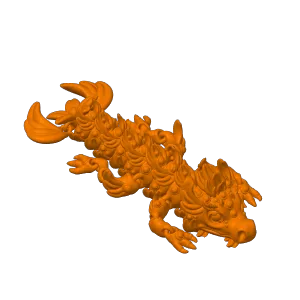 Yuari, baby magical dragon, articulated