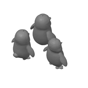 Cute penguins for kids to color