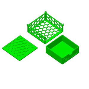 Drawer Box with hexagonal pattern