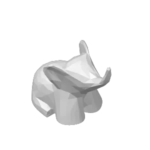 Low-Poly 3D Model - Elephant 低面數-大象