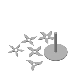 Shuriken Set with Stand