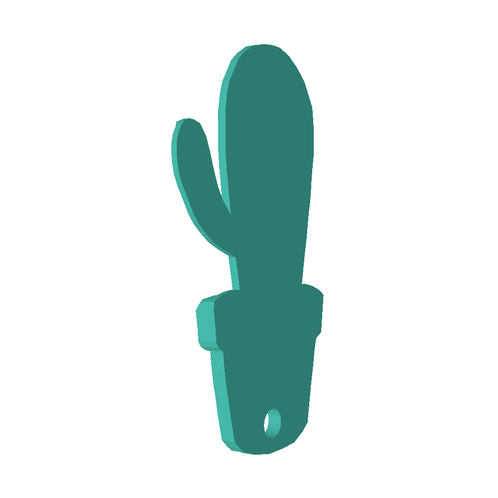 Cactus keyring