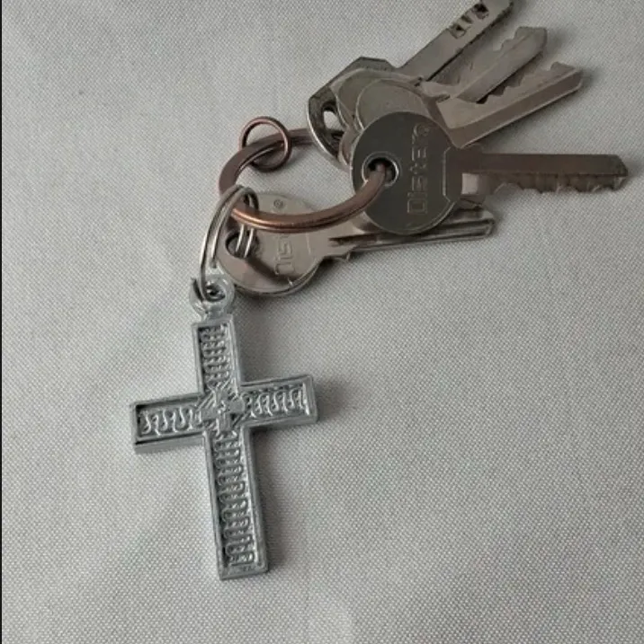 Simple squid game cross for key rings