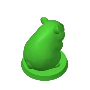 Cute Modern Hamster on Pedestal Figurine Art