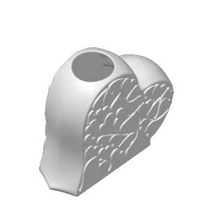 Heart shaped vase