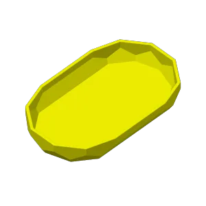 Low Poly Tray Bowl Oval