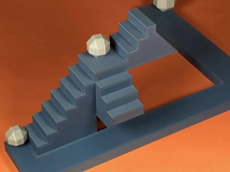 Impossible staircase illusion