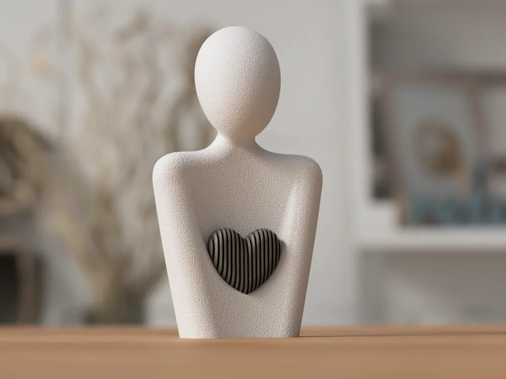Mother statue heart