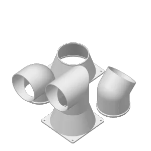 Lüfter Trichter bogen  / fan funnel fan guard,bow,be
