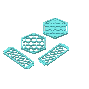 Hexagonal Paint Brush Stand