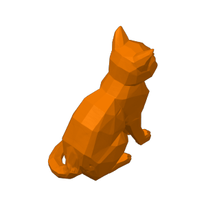 Low Poly Cat Figurine - Art - PLA - 3D printed product - фото 4