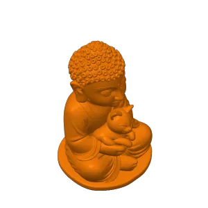 Buddha with Cat