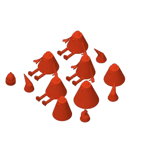 ARTICULATED CHRISTMAS GNOMES / DWARFS (+TEALIGHT)
