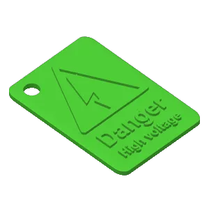 High voltage keychain