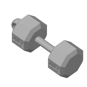 dumbell keychain