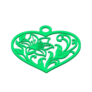 fleurs coeur keychain