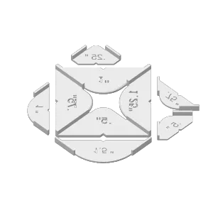 Rounded corner template