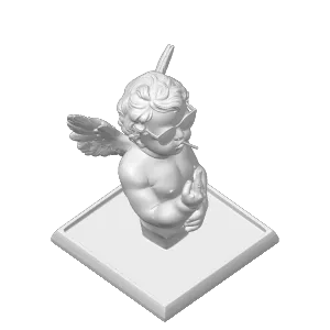 angel  statue with platform