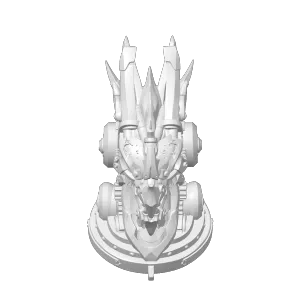 Mechanical Dragon Statue Futuristic Steampunk Dragon Head