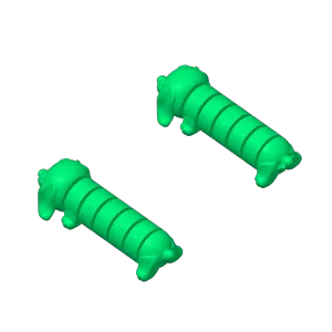 FLEXI DACHSHUND KEYCHAIN