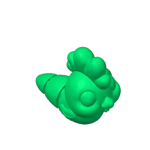 FlexiSlugs Rooster - Flexi Articulated Chibi Slug STL